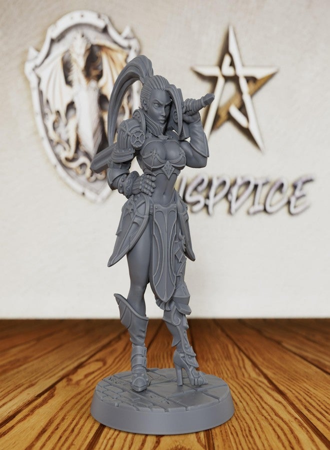 AUSPDICE Dungeons and Dragons Human Warrior Miniature-Unpainted DND Minis, Tabletop RPG Game Fantasy Figure, Perfect RPG Gift for Role Playing Gamers & Martial Lore Enthusiasts - AS384 - Image 1